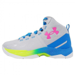 Under Armour Curry 2 Retro PS Splash Party Laste tossud Grey Halo-Gray Electric-Blue 3026306-100 28.5