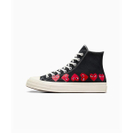 Comme des Gar&ccedil;ons PLAY x Converse Chuck 70 High Multi Heart - Must Unisex Tossud High-Risk-Red Egret A08147C 35 white