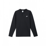 Nike Club Prinditud Laia L&otilde;ikega Pika Varrukaga Polo S&auml;rk Meeste &Uuml;laosad Must Valge FZ6631-010 XXXL