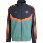 Adidas FC Bayern hooajaline dressipluus triibuline mugav pehme hingav lukuga retro spordijakk seisukrae meesterahva jope must IT4155 XL
