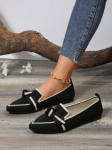 Moodsad Naiste Kingad Mokassiinid Ballerina Kingad Terava Ninaga Paljajalu Slip-on Vabaaja Madala Kontsaga Luksusbr&auml;ndi Naiste Kingad Uus liblikaga 36 must