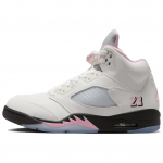 Air Jordan 5 Retro Keskmine pehme roosa Meeste tossud Valge Must HQ7978-102 44