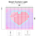 LED RGB nutikad kardinatuled muusikaga, rakenduse ja puldiga juhtimine, LED peotuled pulmadeks/s&otilde;brap&auml;evaks/s&uuml;nnip&auml;evaks