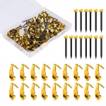 10lbs50 sets of metal photo frame hook nail set wooden wall hook clothing bag seamless hook One Size kuld