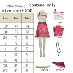 Moanaa Cosplay Kost&uuml;&uuml;m Naiste Seiklusriietus Seelikukomplekt Printsessi Kleit Kaelakeega Halloweeni Karnivali Peo jaoks 130CM