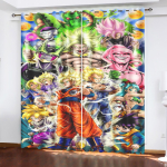 Dragon Ball Anime Kardinad elutuppa magamistuppa Blackout Kardinad 1 tk Kodu Dekoor Perforeeritud Tolmukindel 100x140cm&Grommet Top