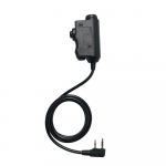 U94 PTT Militaaradapter Mobiilne 2-piniline 7,0 mm pistik Push to Talk Kenwood/Baofeng raadiole must