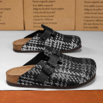 Neli aastaaega 2025 Birkenstock Korgist Sandaalid-Mokassiinid V&auml;litingimusteks Randa, Unisex Jalan&otilde;ud 45 must