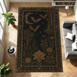 Gooti Nahkhiire Vaip Okultne Tume Dekoorivaip Punane Must Pentagrammivaip Vampiiri Esteetiline Vaip N&otilde;ialik Gooti Toavaip Alternatiivne Kunstivaip 50X80cm