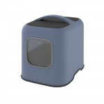 ROTHO - Maison toilette pour chat 51 x 39 x 40 cm - Bac &agrave; liti&egrave;re - Bleu Horizon valge