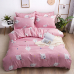 Otse&uuml;lekande paksenenud plaatinakvaliteediga puuvillane lihvitud neljaosaline komplekt, lina ja tekikate, &uuml;li&otilde;pilaste &uuml;hiselamu kolmeosaline komplekt, voodipesu 2.0m bed four-piece set [quilt cover 200 * 230cm]