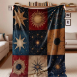Astroloogia P&auml;ike Kuu Tekk Tekk Taevane Vintaaž T&auml;ht Kuu Boho P&auml;ike Kuu T&auml;hed Tekk Vintaaž Tekk 30x40in