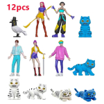12 tk/komplekt Kpopi deemonik&uuml;ttide figuurimudel m&auml;nguasi PVC-st koomiksikujuline m&auml;ngutarvikud Lauakaunistus Kogutavad figuurid Mudelm&auml;nguasi Ki jaoks blue