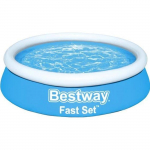 Piscine hors sol autoportante BESTWAY - Fast Set - &Oslash; 183 cm - Ronde (Livr&eacute;e avec un patch de r&eacute;paration) sinine