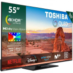 QLED teler - Toshiba - 55QV3463DG - 4K UHD - Nutiteler - Must