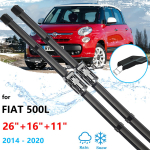 Fiat 500L 2014~ jaoks eesmine tagumine komplekt, klaasipuhasti tera harjad l&otilde;ikur Kummi puhastus aken esiklaas esiklaas Rear Wiper