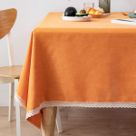 Ristk&uuml;likukujuline laudlina Puuvillane linane Ruudukujuline Veekindel laudlina &Otilde;likindel lauakate Koduk&ouml;&ouml;ki Aeda Restorani Kaunistuseks 90x90cm orange