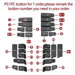 Front Rear nsole Air Vent Temperature Ventilation Adjust AC Button Switch Caps For Porsche Cayenne 7P5 Panamera 970 Macan 95B AC Button 1PC