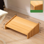 Desk Footrest, Portable Height Footrest Stool Desk, Foot for Bathroom Office er Light Brown Low