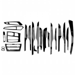 LHD Salongi Dekoratiivliistu Kleebis Liistude Dekoratsioon Decal Komplekt Sobib BMW X5 F15 2008-2018 5D Must S&uuml;sinikkiust Stiilis PVC