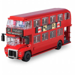 745 tk Briti Retro Kahekordne Buss Ehitusklotsid Linna Ekskursioonibuss Mudelklotsid Lauakaunistus M&auml;nguasjad Lastele P&uuml;hadekingitused