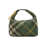 Burberry Peg Kirjalogo T&otilde;mblukuga Ruuduline Disain Nailonist Reisitootekott Mini Naiste Kotid Ivy-Roheline 80820421 Basic Set (Bag+Dust Bag)