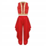 Poiste T&uuml;drukute Araabia Kost&uuml;&uuml;m Lahtine Vest ja Dhoti P&uuml;ksid Komplekt Satiinp&uuml;ksid Elastne V&ouml;&ouml;koht Lahtine L&otilde;ige Cosplay R&otilde;ivastus 5-6 Years lilla