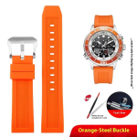 Universaalne spordirakendusest silikoonist kellatarvikud Citizen Promaster seeriale CC3060-10 BJ2167 Kummist kellarihm 22mm Pandlaga rihm 22mm orange