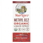 MaryRuth's, Orgaaniline met&uuml;&uuml;l B12 vedel sprei, Eriti tugev, Marja, 1 fl oz (30 ml)