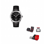 TISSOT PR100 Kollektsioon Kvartsmehhanismiga Meeste Kell Kell 39mm Must sihver Roostevabast terasest korpus Nahast rihm T101.451.16.051.00 Regular Watch Box