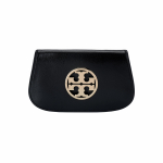 Tory Burch Reva Double T logo klapiga Eemaldatav metallist &otilde;larihm Nahast Crossbody sidur Naiste k&auml;ekotid Must 152250-001 Basic Set (Bag+Dust Bag)
