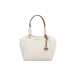 Michael Kors MK Pratt Logo T&otilde;mblukuga Kaetud L&otilde;uendist T&otilde;mblukuga K&auml;ekott Ostukott &Otilde;lakott Crossbody K&auml;ekott Suur Naiste T&otilde;mblukuga K&auml;ekott 35S4GTVT3B-VANILLA Basic Set (Bag+Dust Bag)