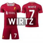 2024-25 Liverpool punane kodus&auml;rk #7 Wirtz #11 Salah Jalgpallis&auml;rgid XL