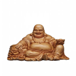 Naturaalne k&uuml;pressist valuplokk Maitreya Buddha kuju Hiina iseloomulik puunikerdus Kodu, Tuba, Kontor, Rikkusejumala aksessuaarid S
