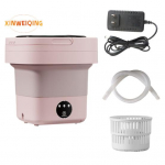 6,5L kaasaskantav pesumasin, kokkupandav, eemaldatav, &auml;ravoolukorviga, madala m&uuml;ratasemega, mini pesumasin US Plug