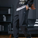 Retro Sinine Must Kevad Suvi Cargo Jeans Meestele Streetwear Denim Jogger P&uuml;ksid Meestele Baggy Harem Jeans P&uuml;ksid Pluss Suurus 6XL must
