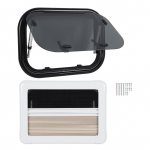 Aken RV K&uuml;lgaken Oks&uuml;datsioonivastane UV-kindel Veekindel Stabiilne Tugi Kardin Tugevdusvardaga Matkaautole must