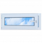 PVC Aken Valge 100X40 Vasak 1000X400 Mm Kahekordne Klaasiga Avatav-Kallutatav Uus