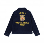 VibeStreet Sametine Vintage 60ndate Detroit Tumesinine L&uuml;hike Retro Kerge Bomber Cowboy Tikandiga T&ouml;&ouml; Ffa Puuvillane Trucker Jakk XS tumesinine v&auml;rv