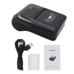 BISOFICE Kaasaskantav 58mm Termoprinter 2 tolli Juhtmevaba +USB Kviitungiarve Piletiprinter 57mm Prindipaberiga &Uuml;hilduv f black