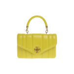 Tory Burch Kira Topelt-T Logoga Nahast Crossbody Totes Kott Mini Naiste K&auml;ekotid Kollane 143506-701 Basic Set (Bag+Dust Bag)