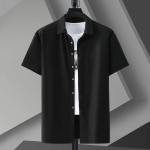 11XL Pluss Rasv Pluss L&uuml;hikeste varrukatega S&auml;rk Rasvane Mees Poolvarrukatega Suvine Trend Vabaaja Suur Suurus Mehed 10XL must