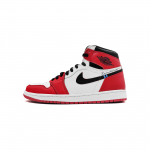 Jordan Air Jordan 1 Klassikaline Chicago Nahast Trendikad Amortisaatoritega Kulumiskindlad K&otilde;rged Vintage Korvpallijalatsid Unisex 555088-161(Team1447-) 40