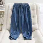 Suvised Harem Jeans Naistele Vabaaja &Otilde;hukesed K&otilde;rge V&ouml;&ouml;koht L&otilde;dvad Jeansid Naise Capris Jeans Naiste Pesemata Denim P&uuml;ksid Mom Jeans M