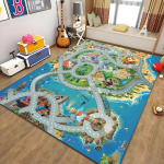 Laste vaip M&auml;nguvaip Linnaelu &Otilde;pi L&otilde;butse Turvaline, Laste Hariduslik, Liikluss&uuml;steem, Magamistoa m&auml;nguvaip M&auml;ngutoa vaip 80cmx140cm
