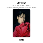 ATEEZI KULDNE TUND : Osa 3 'In Your Fantasy Edition' HELILAINETUS Ametlik fotokaart SAN
