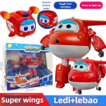 AULDEY Super Wings Muunduvad M&auml;nguasjad, Jett & Carl Komplekt, 2 Režiimi Robot, Vajuta Valgustamiseks, Ametlikult Litsentseeritud Ametlikult Litsentseeritud