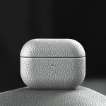 Airpods 4 3 1&2 Kaan Nahast Airpods Pro 2 Kaan Ehtsad Nahkkatted Apple AirPods Kaan Litshi Muster Veisenahast Katted AirPods Pro valge