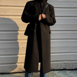 Meeste keskmise pikkusega ja pikk s&uuml;gis-talvine Korea versiooni lahtine ja paksenenud villane trenchcoat M