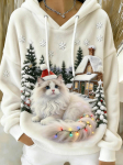 Meeste S kapuutsiga lukuga pusa pikkade varrukatega vabaaja s&uuml;gis talv S